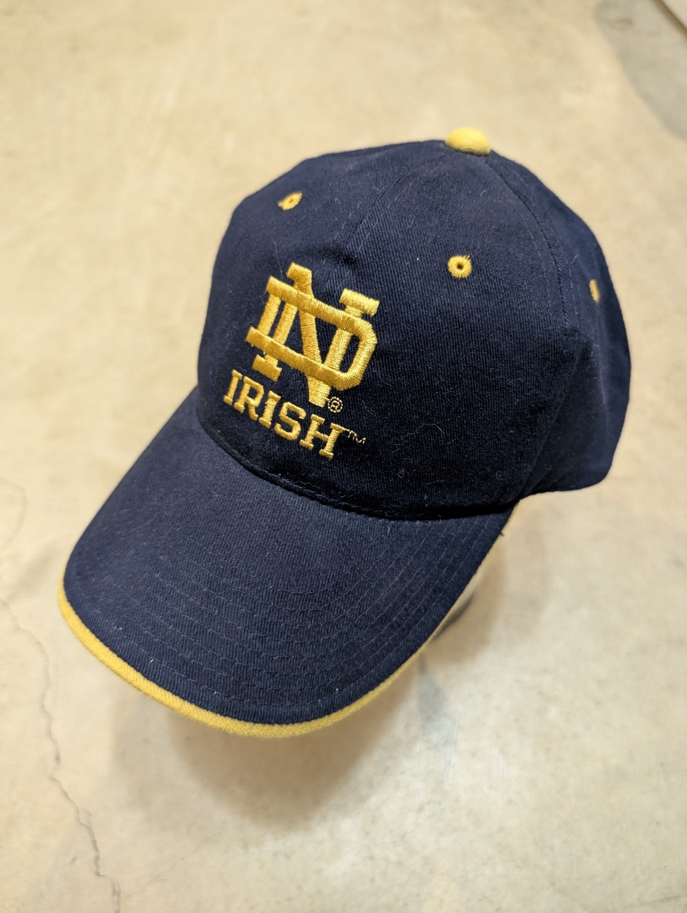 Signature Navy and Gold Notre Dame Irish Embroidered Baseball Cap